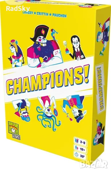 Repos Production Champions! Парти настолна игра 3-8 играчи, снимка 1