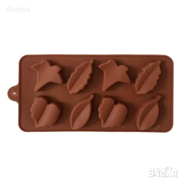 4038 Силиконова форма за бонбони и лед Есенни листа, снимка 1