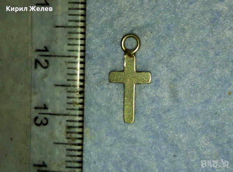 Старо МИНИАТЮРНО НАГРЪДНО СРЕБЪРНО КЛАСИЧЕСКО КРЪСТЧЕ 40139, снимка 1