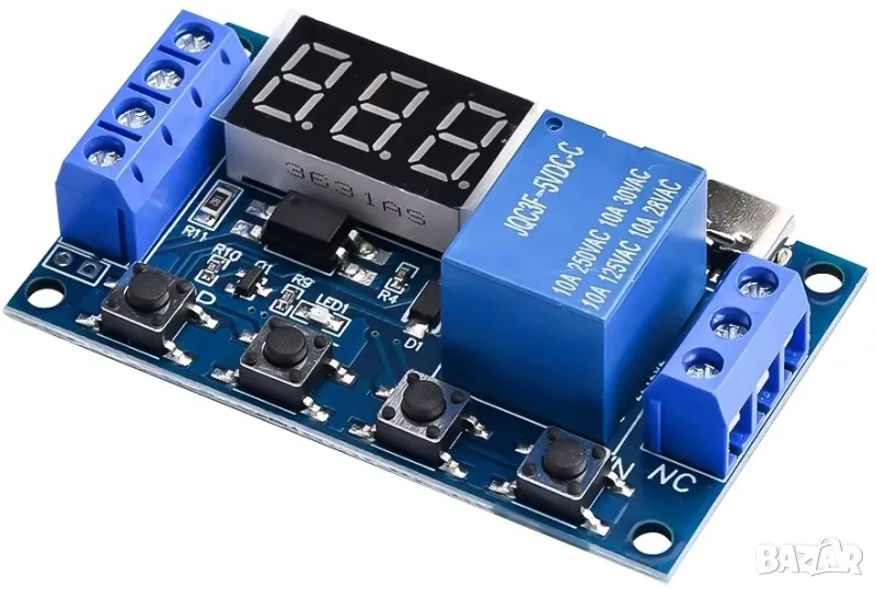 Циклично реле за време 6-30VDC, 30VDC/250VAC 10A, снимка 1