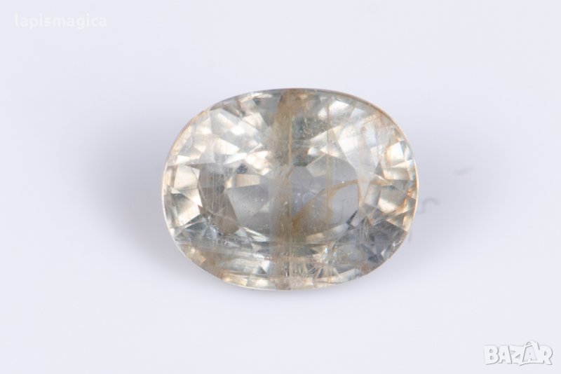 Жълт сапфир 1.35ct нетретиран овална шлифовка, снимка 1