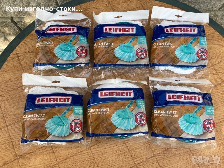 Резервен моп - Leifheit Clean Twist Disc Mop Micro Duo, снимка 1