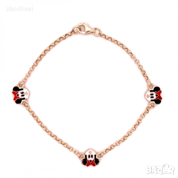 Златна детска гривна 2,31гр. 16,5см. 14кр. проба:585 модел:33787-3, снимка 1