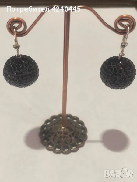 Висящи сребърни обеци, снимка 1