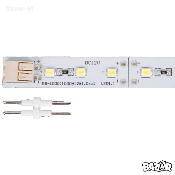 LED Твърда лента, 12W, 12V DC, 2700K, 72LEDS/M, SMD2835, Ultralux - LRS121227, снимка 1