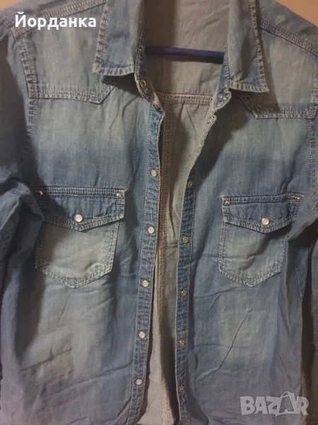 Продавам, нова дамска дънкена риза , снимка 1