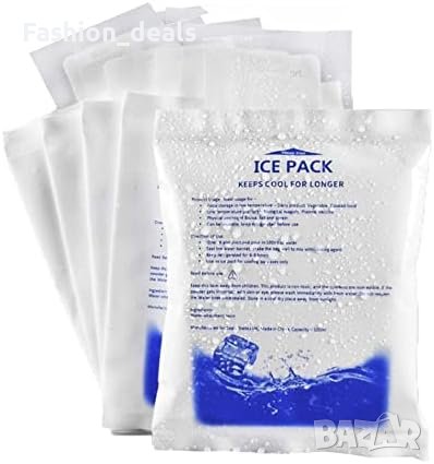 Нови 5 броя Леки ледени пакети многократна употреба Съхранение храна охладане, снимка 1
