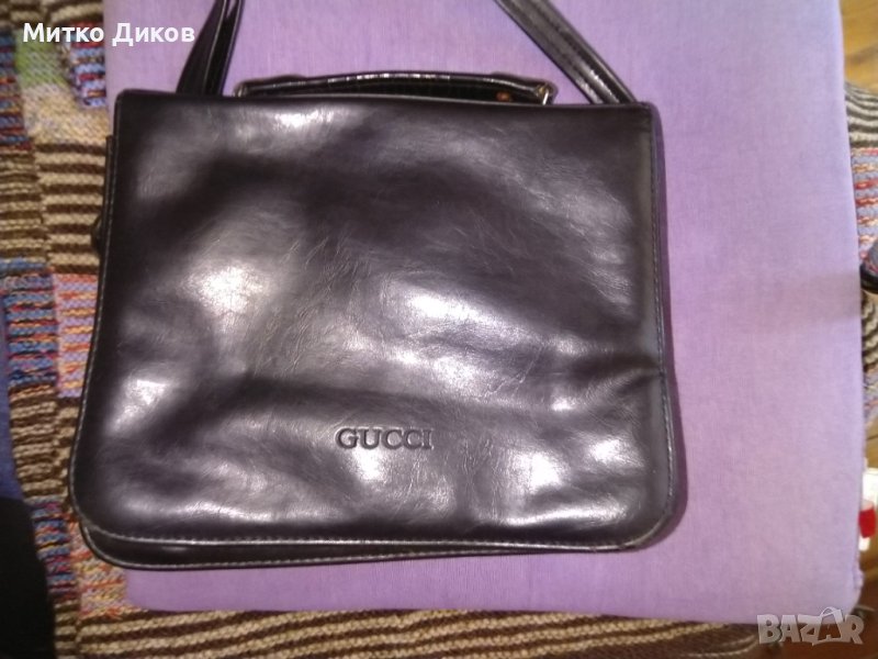 Чанта кожена през рамо женска с 5 прегради с цип 270х215х130мм, снимка 1