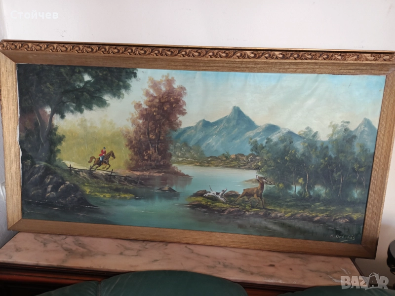 Голяма испанска картина маслени бои, снимка 1