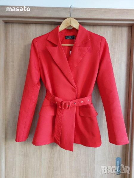 IN THE STYLE - червено сако с колан, снимка 1