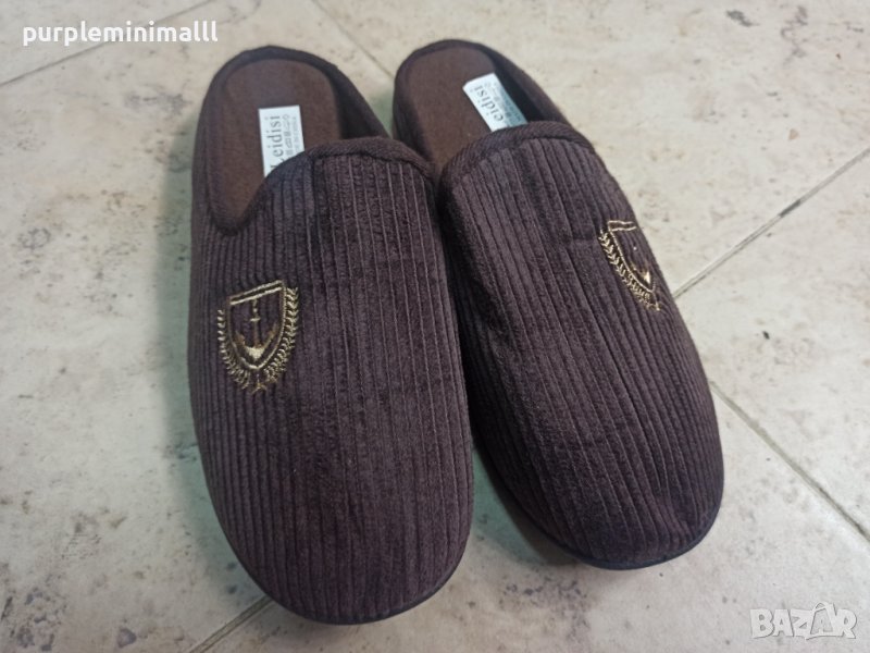 Мъжки джинсови домашни чехли, снимка 1