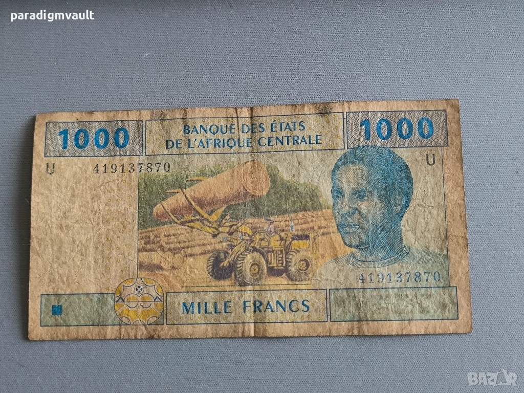Банкнота - Централни африкански щати - 1000 франка | 2002г., снимка 1