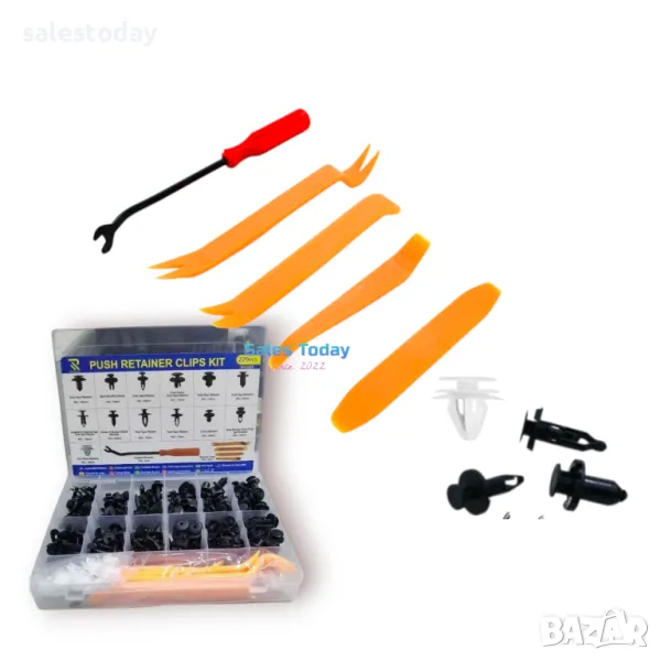 Щипки за автомобил+ Инструменти за тапицерия, врати, брони, калници, 229бр., снимка 1