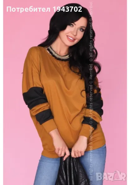 Дамска блуза в кафяв цвят CG027, снимка 1