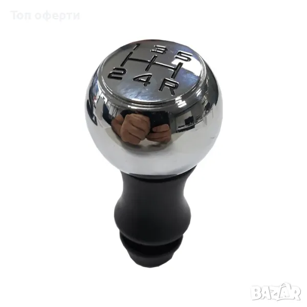 Топка за скоростен лост съвместима с Peugeot  Citroen - 5 скорости - хром, снимка 1