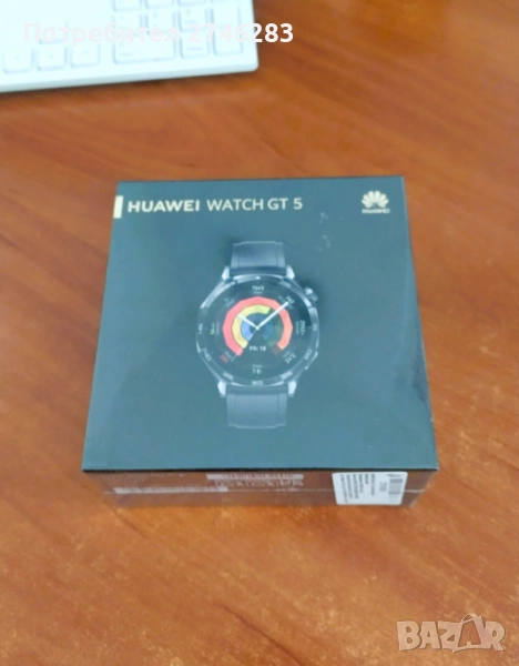 Смарт часовник неразпечатан Huawei watch GT 5 46mm. VLI-B19,  Black, Fluoroelastomer Strap Black, снимка 1