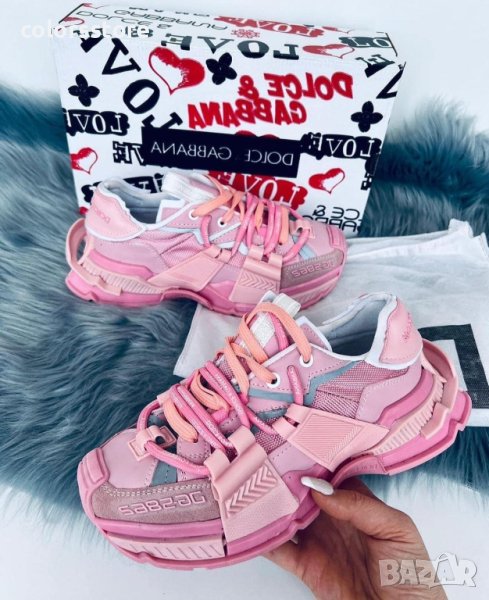 Дамски розови маратонки  Dolce&Gabbana код DS118, снимка 1