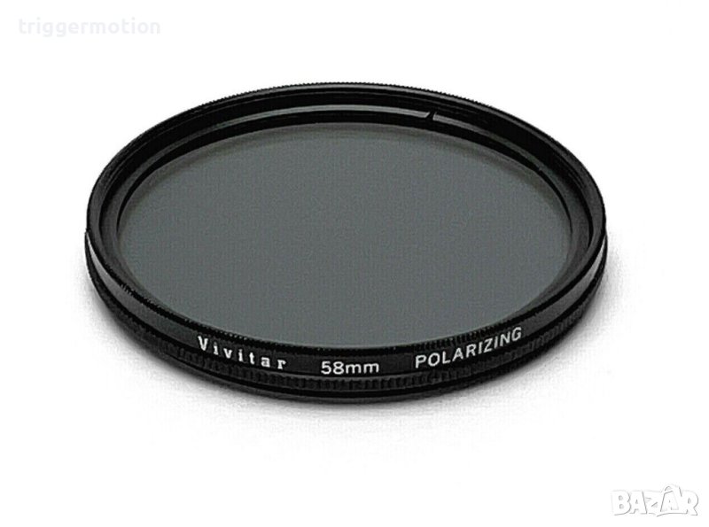 58mm Винтидж Vivitar Polarizer Slim Frame Фотографски Поляризационен филтър, снимка 1