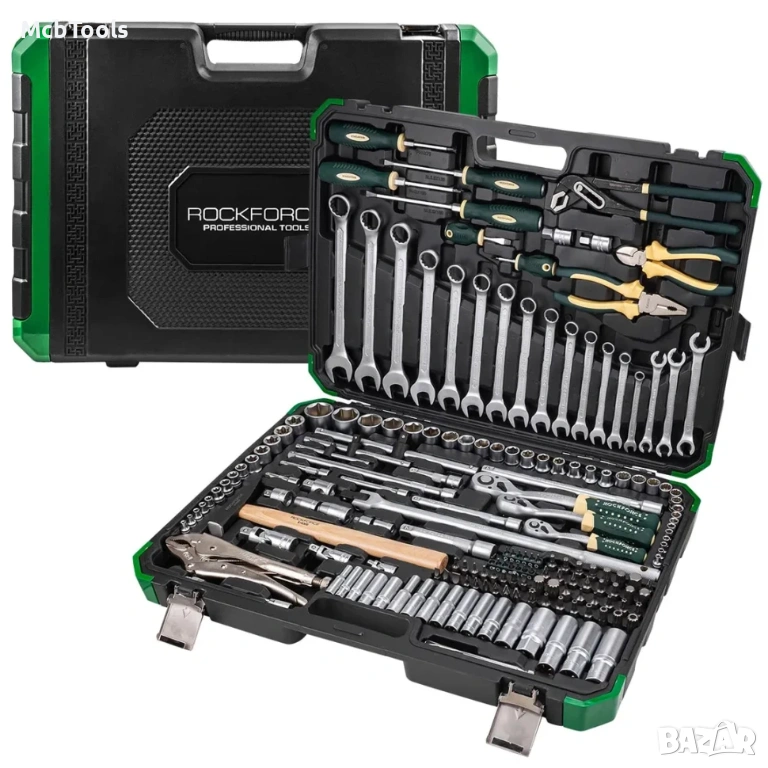 Гедоре 180+2 части 1/4″, 3/8″, 1/2″ ROCKFORCE, снимка 1