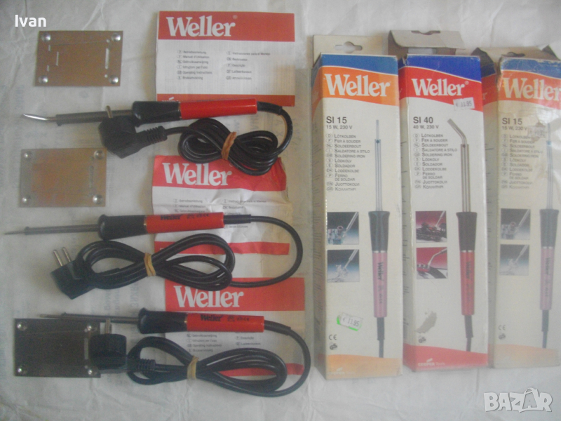 Нов Оригинален Професионален Ел. Поялник WELLER - Made in Mexico - 15V/40V-Различни-Пълен Комплект, снимка 1