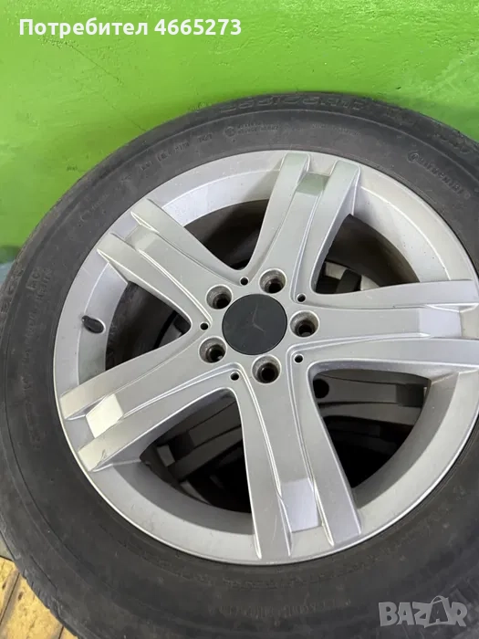 Оригинални джанти за Мерцедес,без заварки или кривини.Гумите са подарък! 8JX17 66.6 ET57 5X112, снимка 1