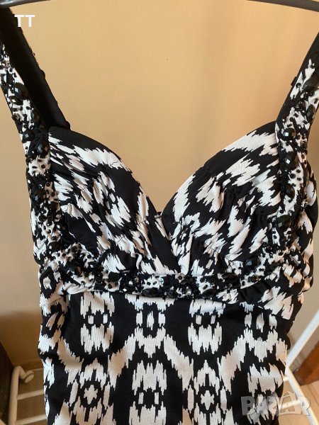 Официална рокля, черно бяла С/М , снимка 1