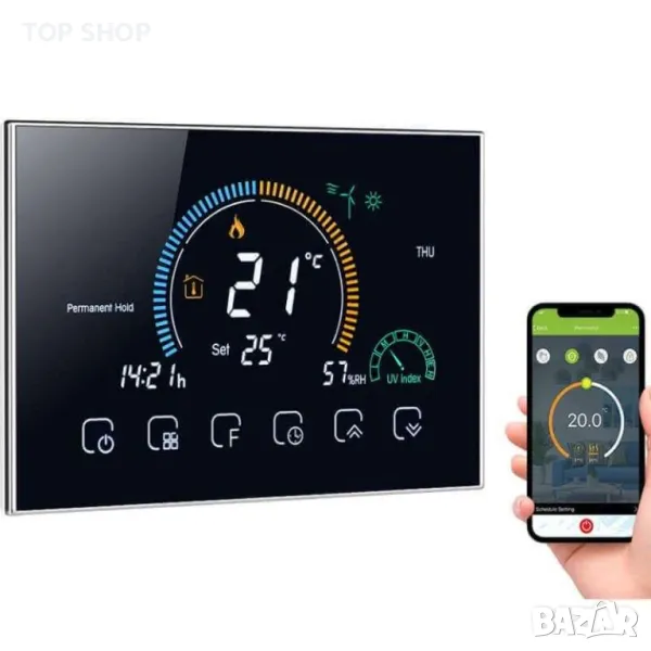 Beca BHT-8000GCLW WiFi термостат за управление на газов котел,подово,бойлер , снимка 1