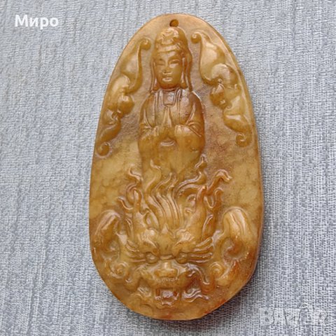 БУДА ДРАКОН НЕФРИТ МЕДАЛЬОН ТАЛИСМАН АМУЛЕТ АЗИЯ , снимка 4 - Колиета, медальони, синджири - 42026108