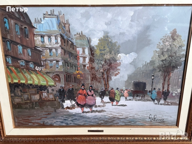 Старинна картина, снимка 5 - Картини - 51689164