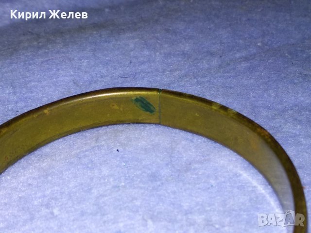 СТАРА БРОНЗОВА ТРАДИЦИОННА РЕТРО ГРИВНА с ШЛИФОВАН ПЕРЛЕН ЯСПИС РЪЧНА БИЖУТЕРСКА РАБОТА 37973, снимка 8 - Антикварни и старинни предмети - 40856347