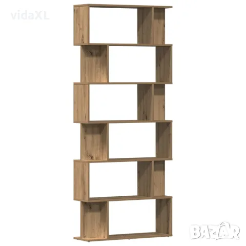 vidaXL Библиотека, дъб артизан, 80x24x192 см, инженерно дърво, снимка 6 - Етажерки - 56148266