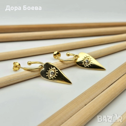 Сребърни обеци: "Провидение", снимка 4 - Обеци - 52807262