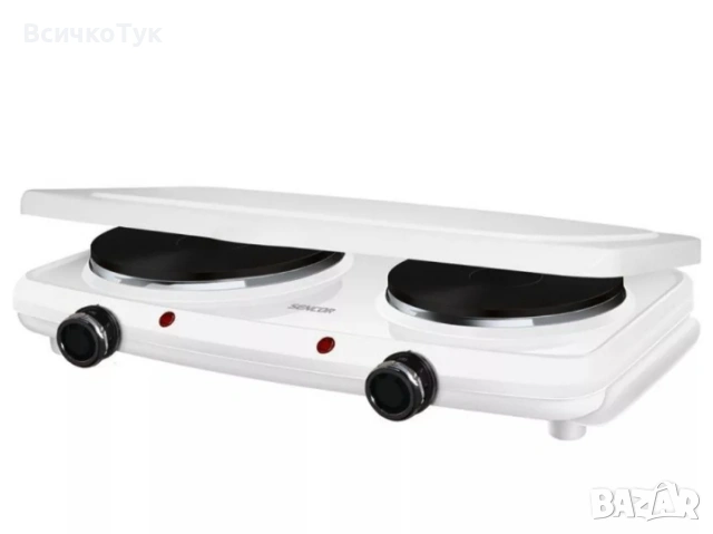 ✨Двоен електрически котлон SENCOR SCP 2271WH-EUE4, 2500 W, Бял 