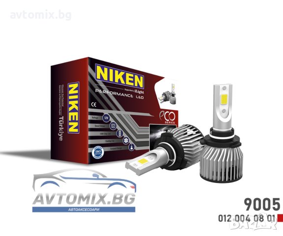 NIKEN ECO LED крушки HB3 9005, 12V 30W/4000LM, снимка 1 - Аксесоари и консумативи - 40493266
