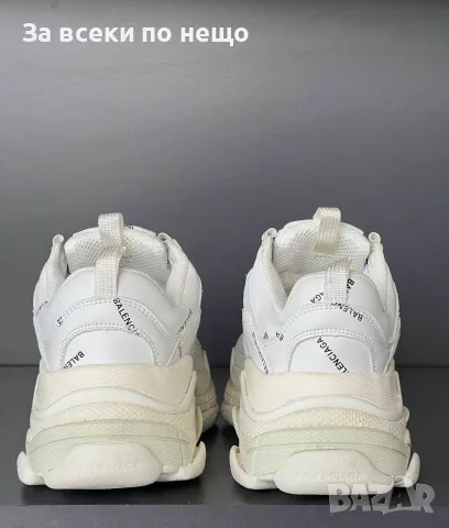 Triple S All-Over Logo White Унисекс👟Мъжки Бели Маратонки👟Дамски Спортни Обувки Код SEM-451, снимка 5 - Маратонки - 55871367