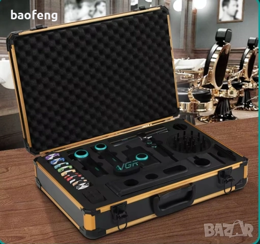 Нов 32 части VGR Stepless 4 в 1 за барбер / фризьори Професионален комплект машинки за подстригване , снимка 16 - Фризьорски принадлежности - 53525140