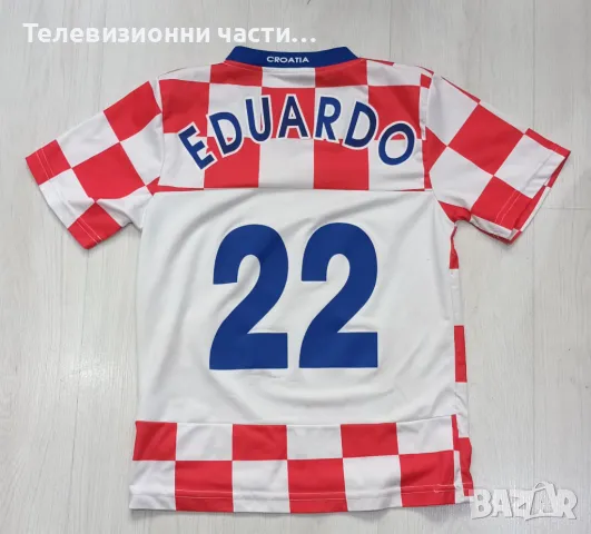 Футболна тениска фланелка официален мърчандайз Croatia Хърватия Хърватска Eduardo Едуардо #22 - S, снимка 2 - Тениски - 49782858