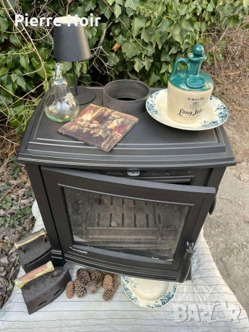 Френска чугунена печка на дърва 10кW , снимка 2 - Отоплителни печки - 53834053
