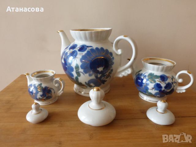 Редки украински порцеланови чайници 3 бр 1970 г чайник, снимка 6 - Аксесоари за кухня - 44566891