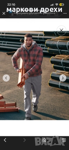 Engelbert Strauss Check-hooded jacket e.s.iconic XL, снимка 2 - Якета - 52448454