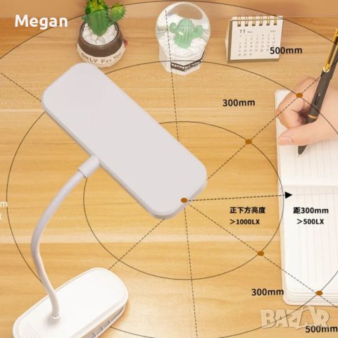 Зареждаща се настолна Led лампа , снимка 3 - Настолни лампи - 40704743