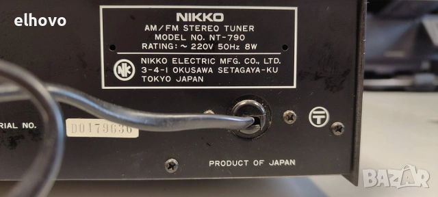 Стерео тунер NIKKO NT-790#1, снимка 3 - Ресийвъри, усилватели, смесителни пултове - 53450744