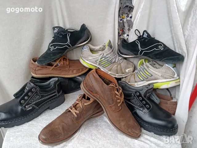 Ретро, арт, винтидж мъжки обувки половинки КАТО НОВИ BUGATTI original, 43 - 44,100% ЕСТЕСТВЕНА КОЖА, снимка 11 - Мъжки боти - 47825041