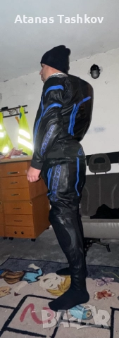Alpinestars EU 58 син кожен екип от 2 части, снимка 2 - Спортни дрехи, екипи - 52833420