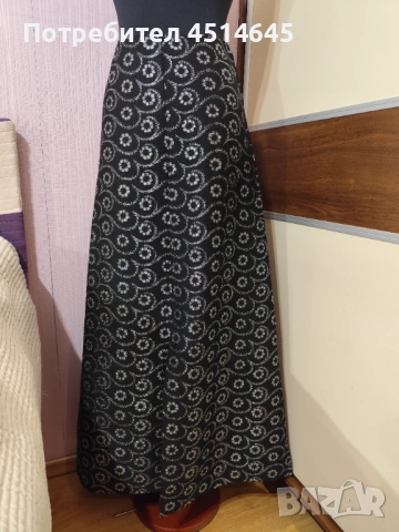 Пола елегантна черно и сребристо ламе 