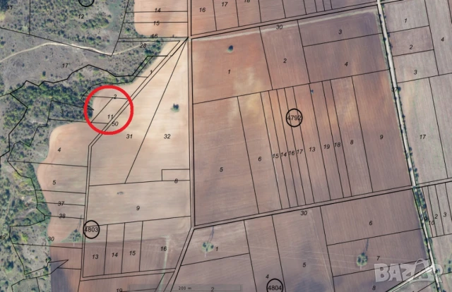 Парцел в гр. София, с. Доброславци намира се на земеделски път с лесен достъп. ПИ 