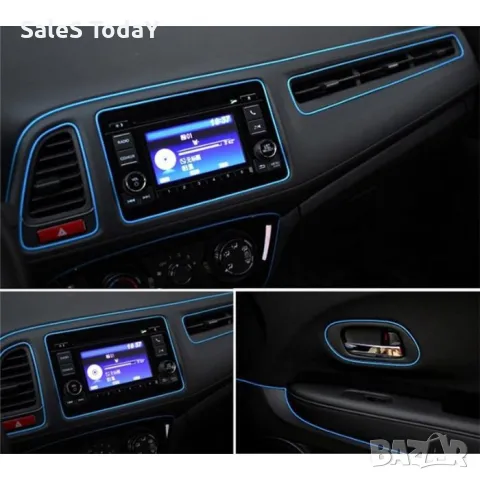 Лайсна за автомобил, Декорация за интериор, за ТАБЛО, 5м., снимка 4 - Аксесоари и консумативи - 39181259