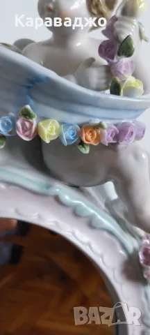 Порцеланово Огледало Sitzendorf XIXвек, снимка 12 - Други ценни предмети - 47013874