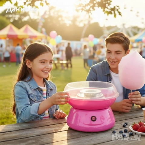 Машина за захарен памук за дома – Компактна, бърза и безопасна, снимка 4 - Други стоки за дома - 53256846