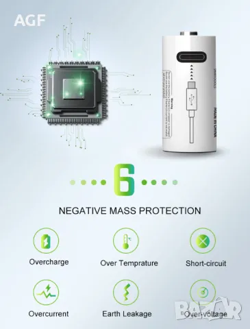 3.7v 14250 USB Li-Ion Акумулаторна Батерия Акумулаторни Батерии, снимка 2 - Друга електроника - 47385850